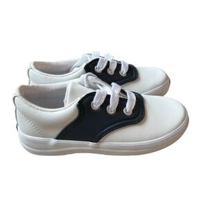 NEW Keds Kids White Navy Saddle‎ Shoes Sneakers Toddler Size 9.5S